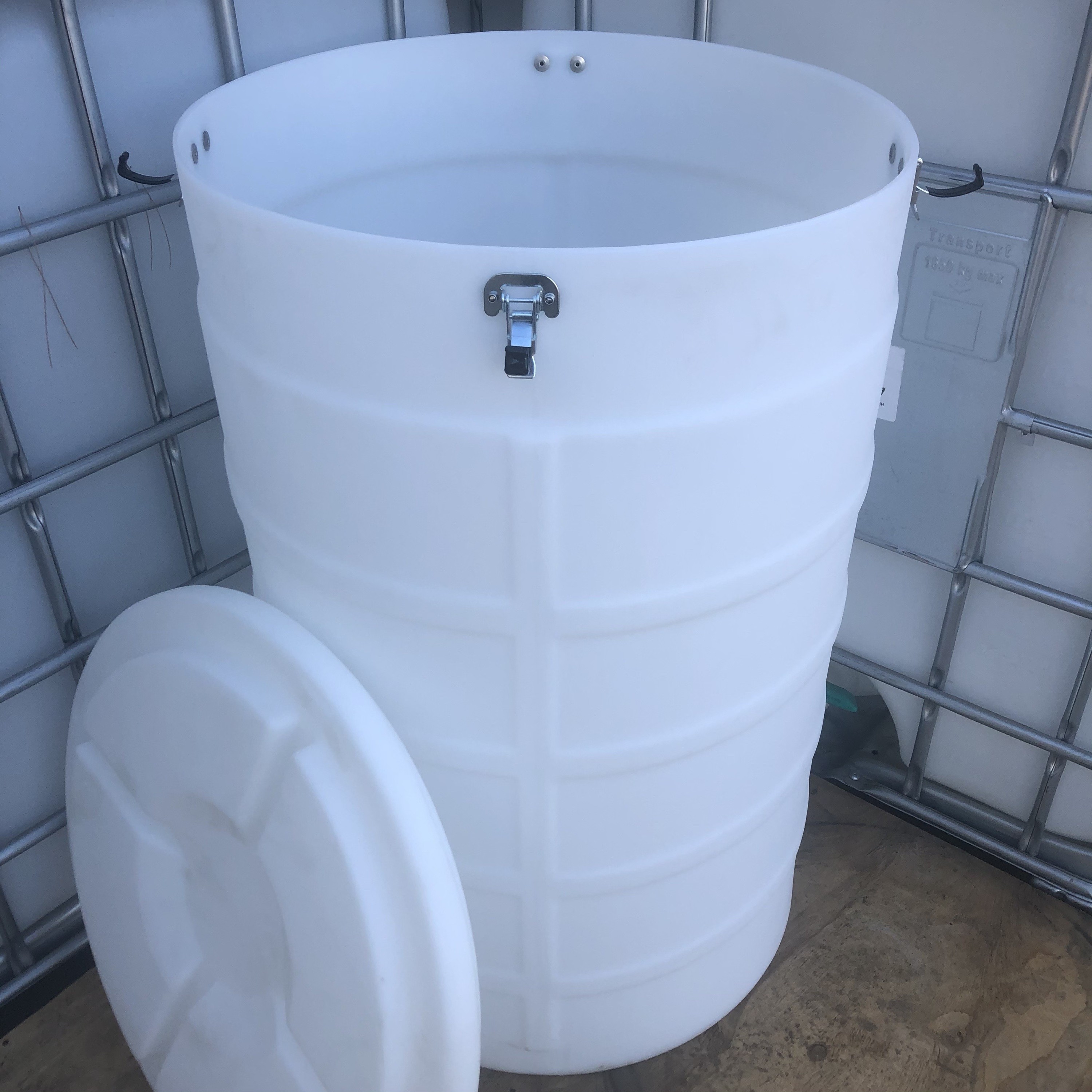 70 Gallon Food Grade Removable Top Barrel AquaContainers